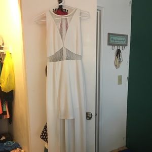 Hi lo white bachelorette dress